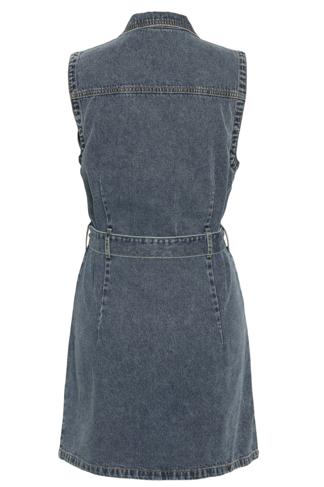 NMALVI S/L SHORT TIE DRESS BS023MB 27034286 MEDIUM BLUE DENIM